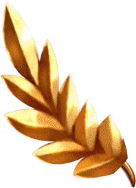 Rama de laurel dorada